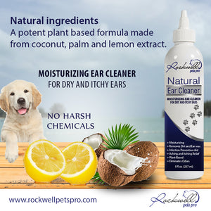 Rockwell Pets Pro Natural Dog Ear Cleaner