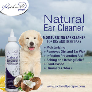 Rockwell Pets Pro Natural Dog Ear Cleaner